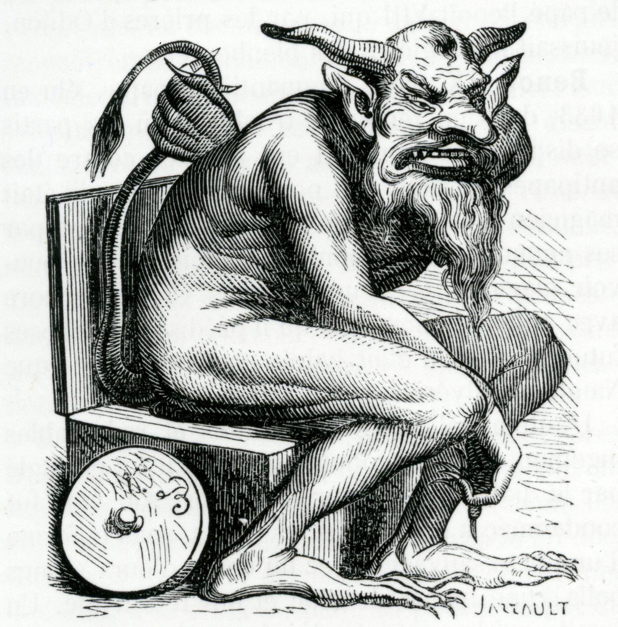 Belphegor, Jacques Albin Simon Collin de Plancy Dictionnaire Infernal illusztrációja, 1863 alkotó: French School
