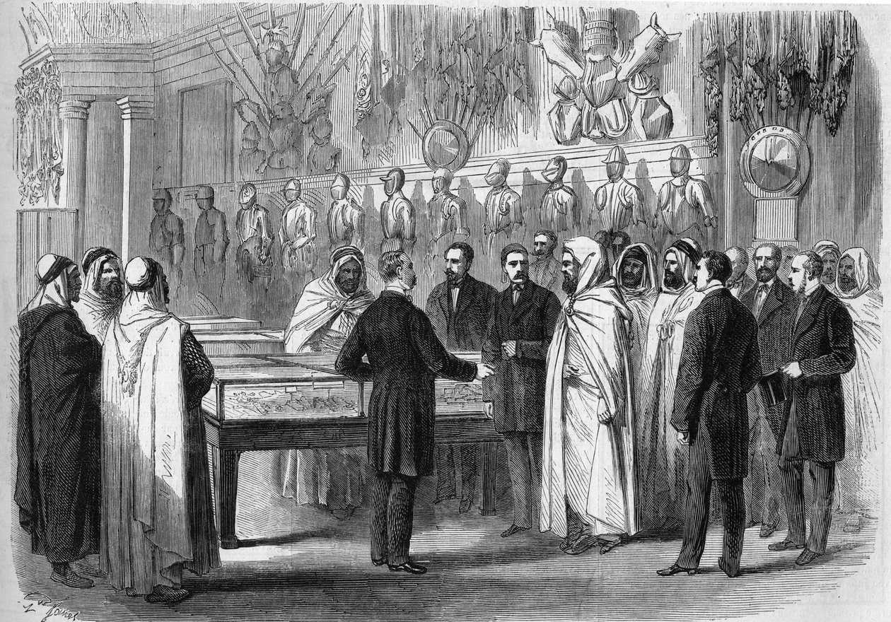 Ben Mahi Ed Din Abd El Kader (Abd El-Kader) (1808 - 1883) Algériai emír július 18-án látogat a Tüzérségi Múzeumba alkotó: French School