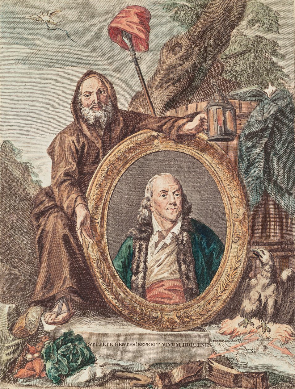 Benjamin Franklin (1706-90) alkotó: French School