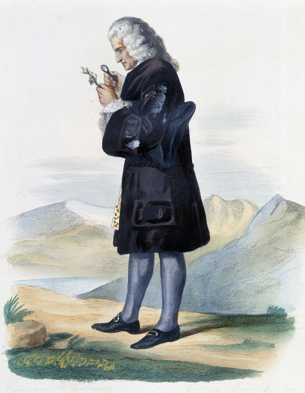 Bernard de Jussieu - Ed. Mennechet, "" A francia Plutarch"" alkotó: French School
