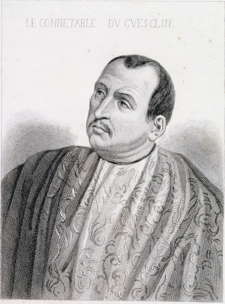 Bertrand du Guesclin (1320-1380 körül), Franciaország rendfőnöke. alkotó: French School