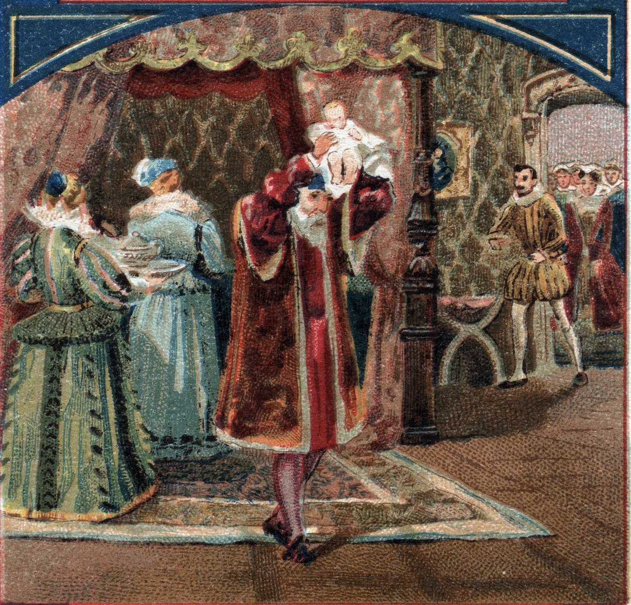 IV. Henrik király megszületése 1553. december 13-án a Pau kastélyban III. Jeanne d