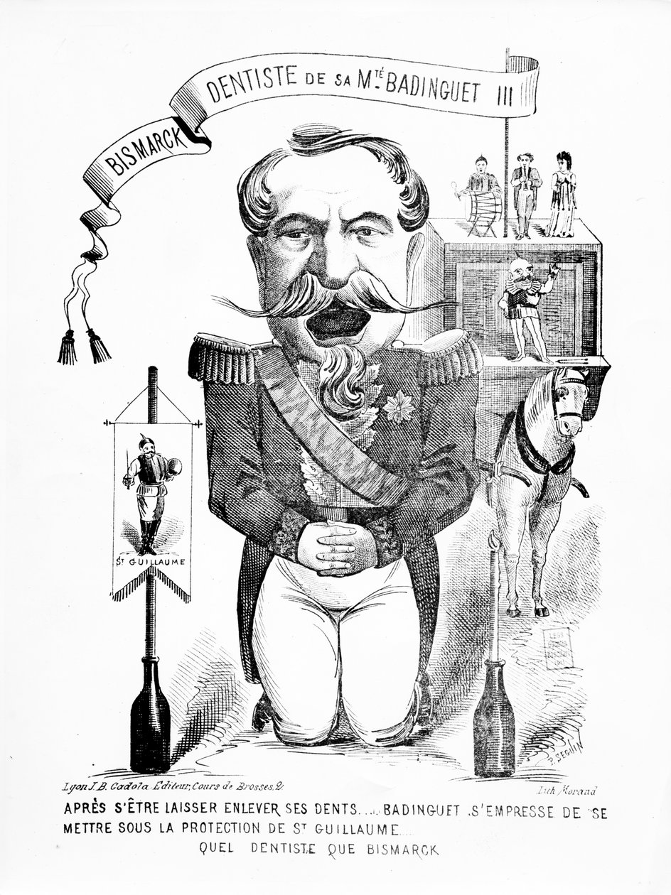 Bismarck, őfelsége Badinguet III fogorvosa, 1871 alkotó: French School