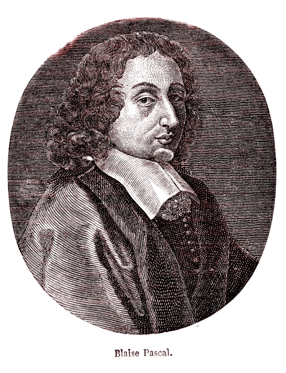 Blaise Pascal francia matematikus, filozófus, fizikus és teológus. 1865 (metszet) alkotó: French School