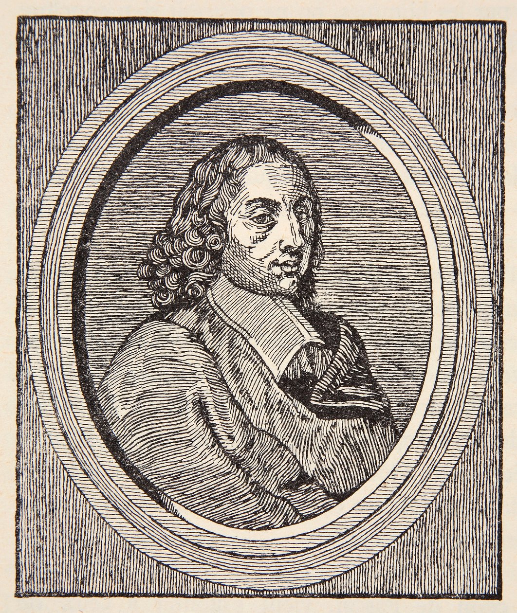 Blaise Pascal, illusztráció: A francia nemzet története, Tudományok, I. és II. kötet, Gabriel Hanotaux (1853-1944), 1924 alkotó: French School