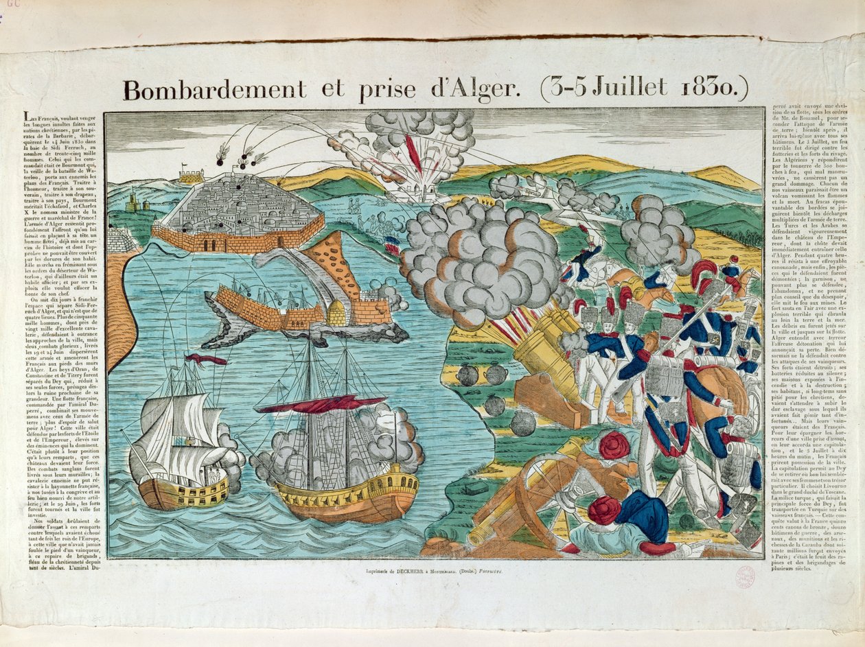 Algír bombázása és ostroma, 1830. július 3., 1830-35 alkotó: French School