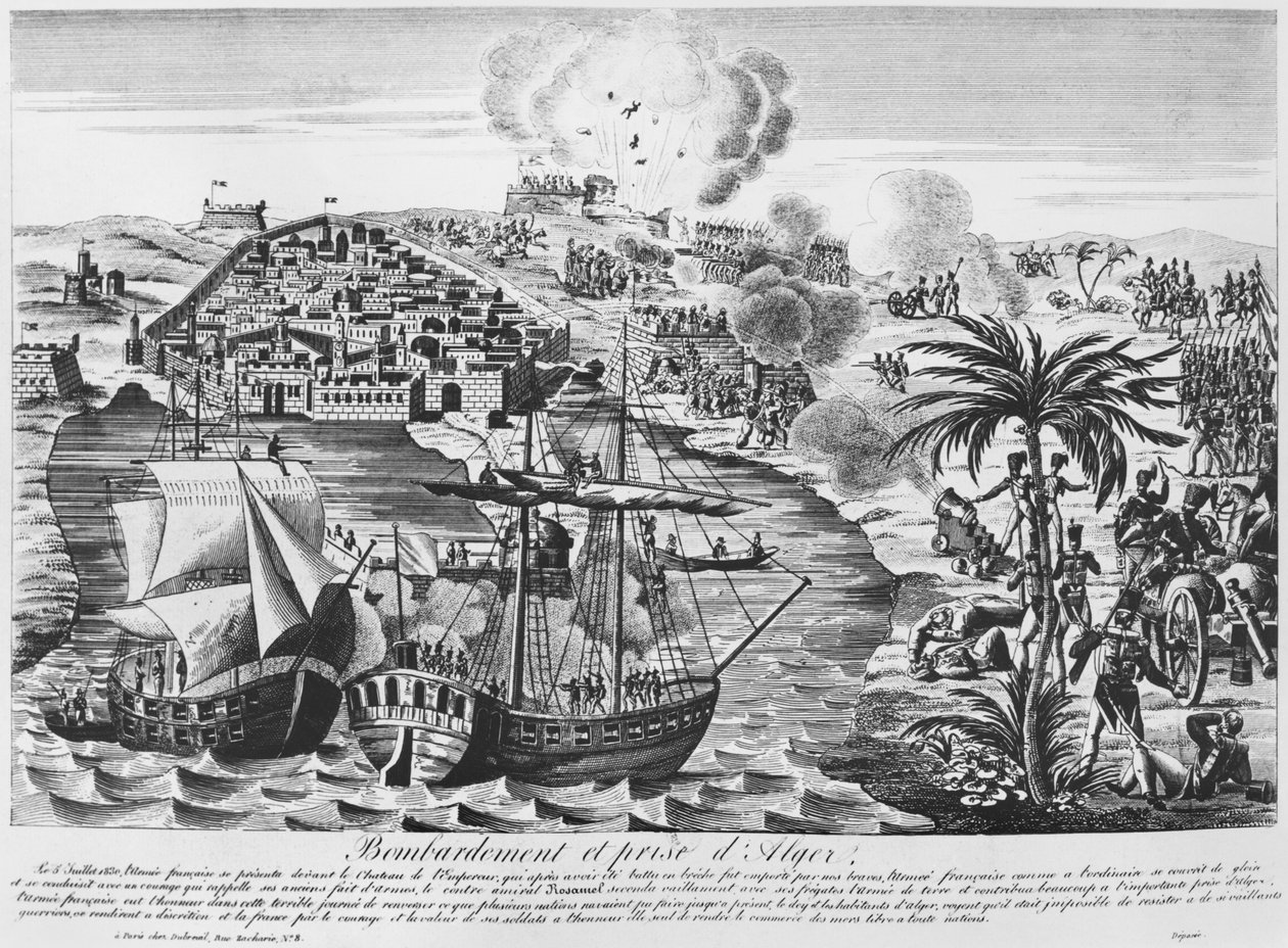 Algír bombázása és elfoglalása 1830. július 5-én alkotó: French School