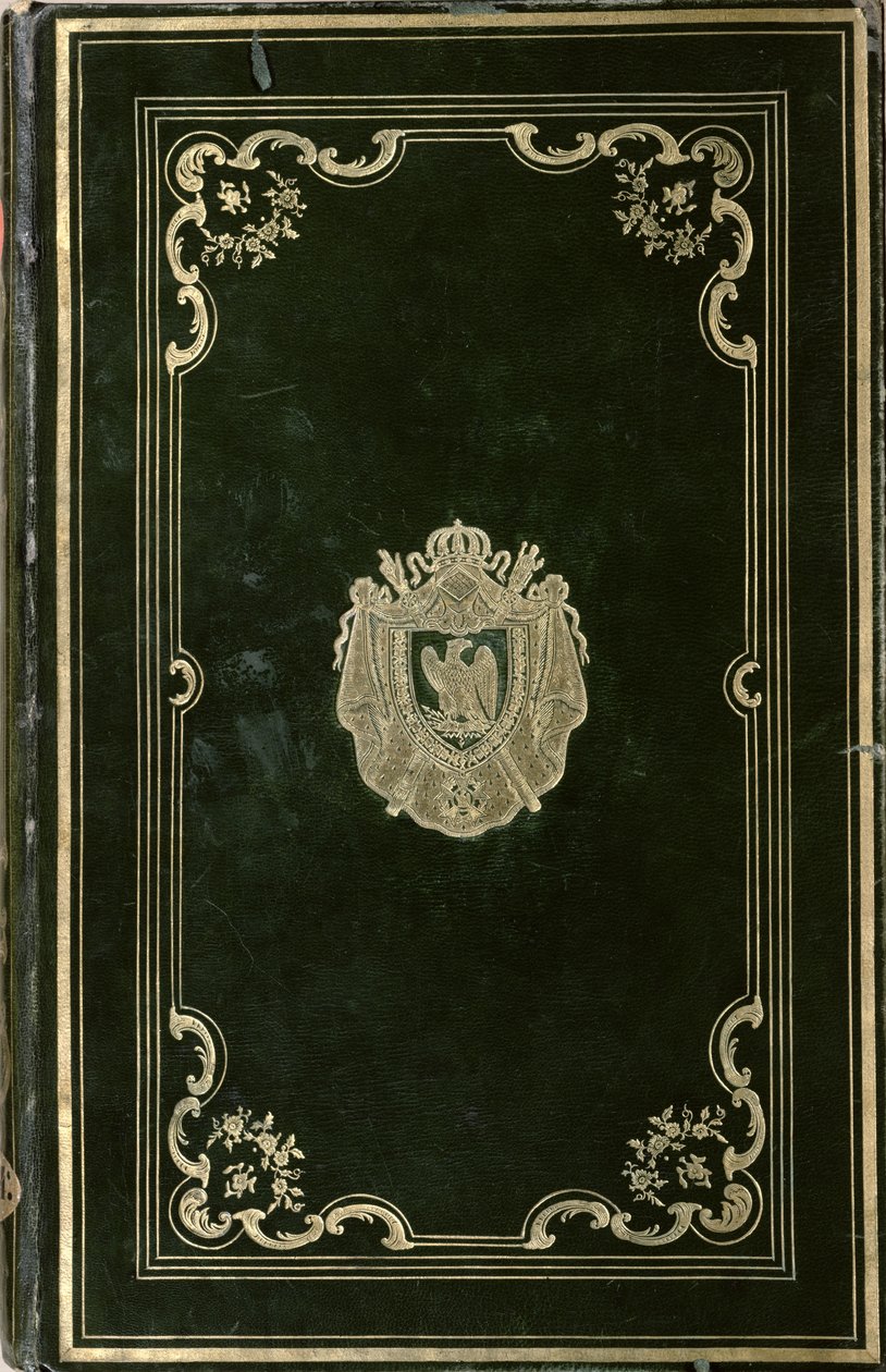 Könyvkötés Napóleon Bonaparte (1769-1821) címerével (zöld bőr és arany) alkotó: French School