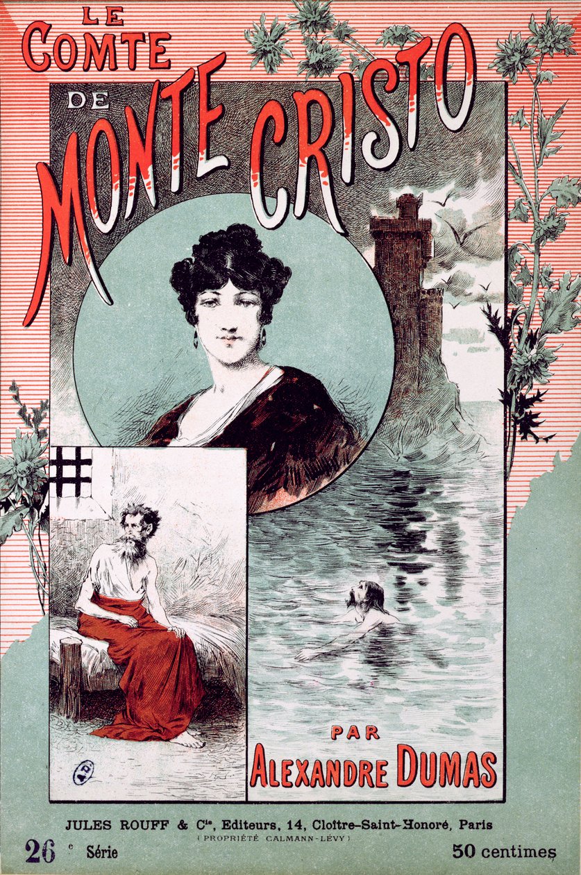 A Monte Cristo grófja című könyv borítója, Alexandre Dumas Pere (1802-70) alkotó: French School