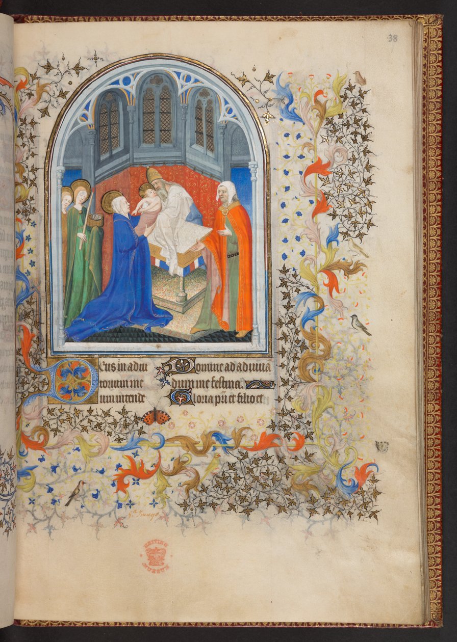 Book of Hours, Add MS 32454 f.38r, Franciaország alkotó: French School