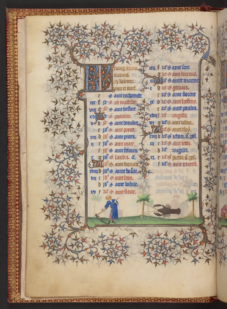 Book of Hours, Add MS 32454 f.4v, Franciaország alkotó: French School
