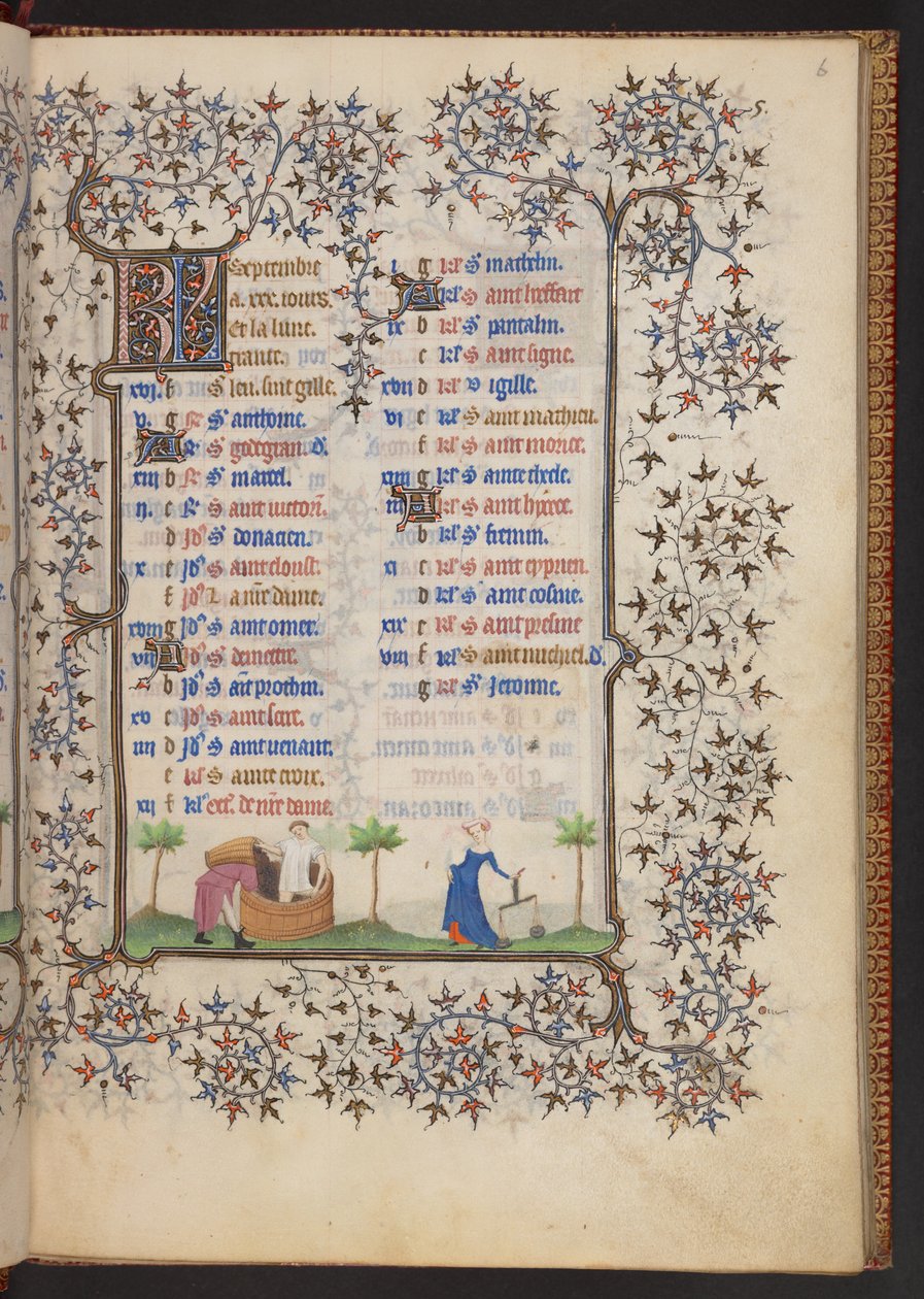 Book of Hours, Add MS 32454 f.6r, Franciaország alkotó: French School
