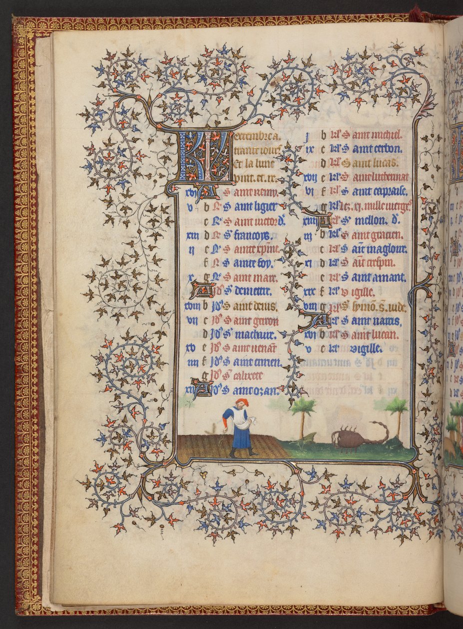 Book of Hours, Add MS 32454 f.6v, Franciaország alkotó: French School