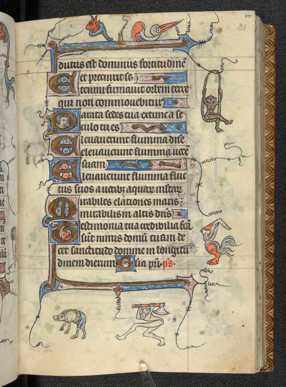 Órakönyv, St Omer használata, Add MS 36684, f.31r, c.1318-25 (vellum) alkotó: French School