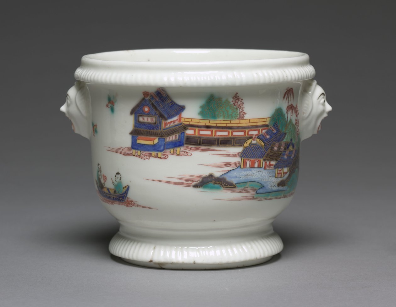 Palackhűtő, gyártó: Saint Cloud Porcelain Factory, Franciaország, 1725-1735 alkotó: French School