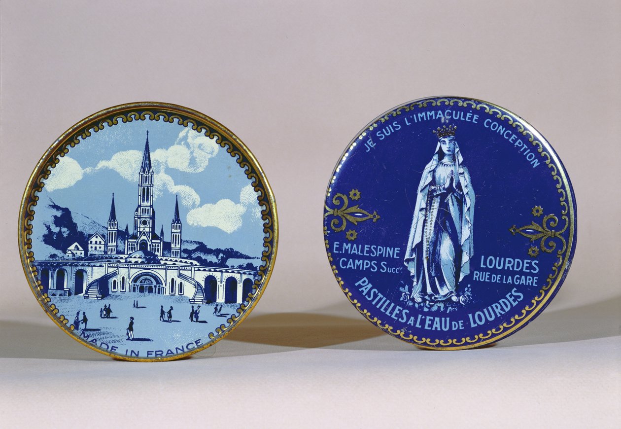 Lourdes-i vízzel készült pasztillás doboz alkotó: French School