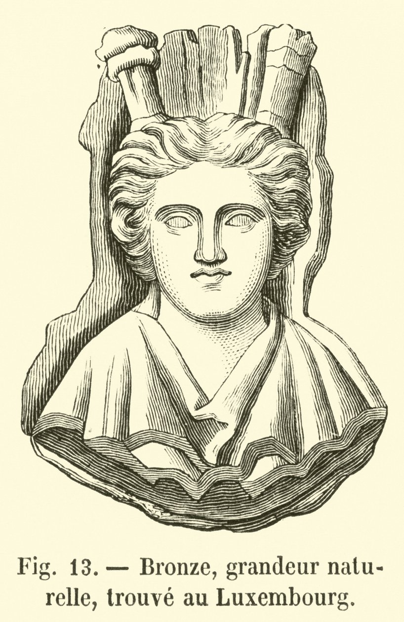 Bronz, természetes méret, Luxemburgban találták (metszet) alkotó: French School