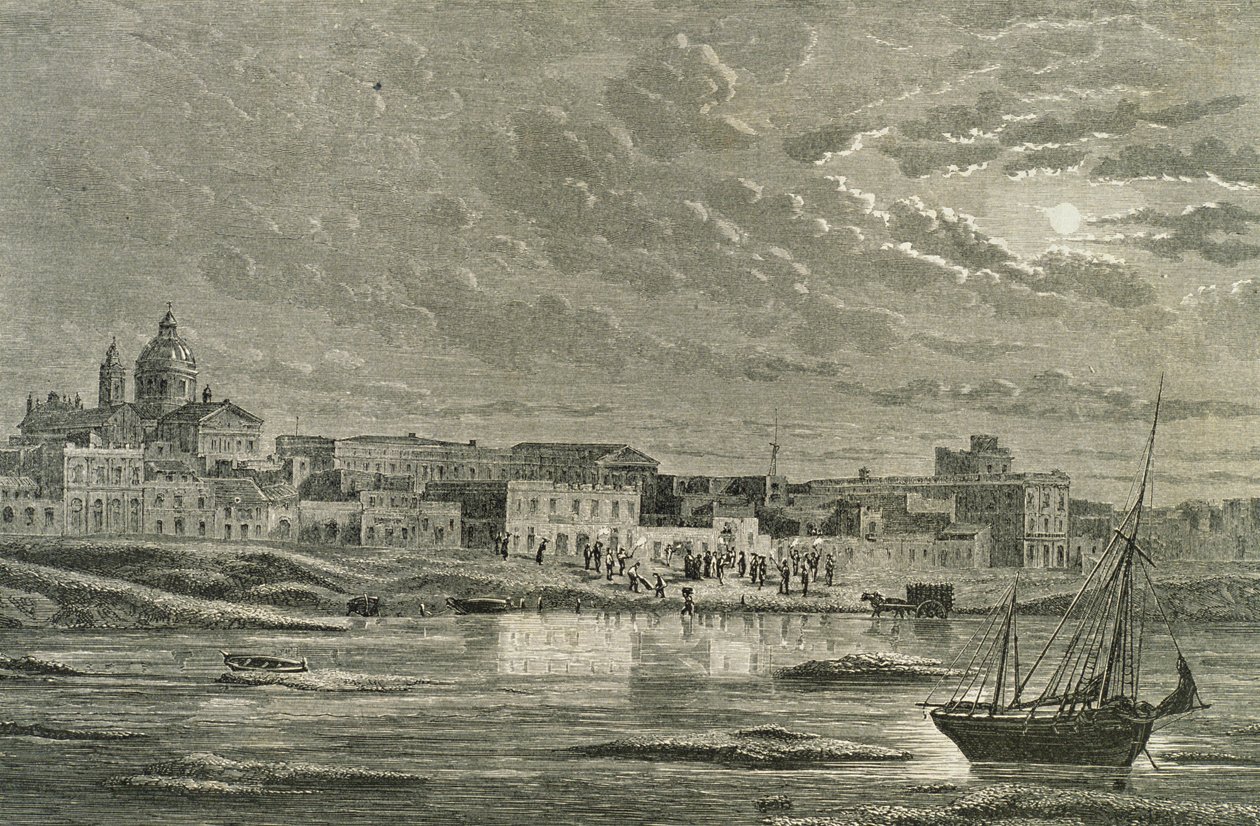 Buenos Aires az 1860-as években (metszet) alkotó: French School