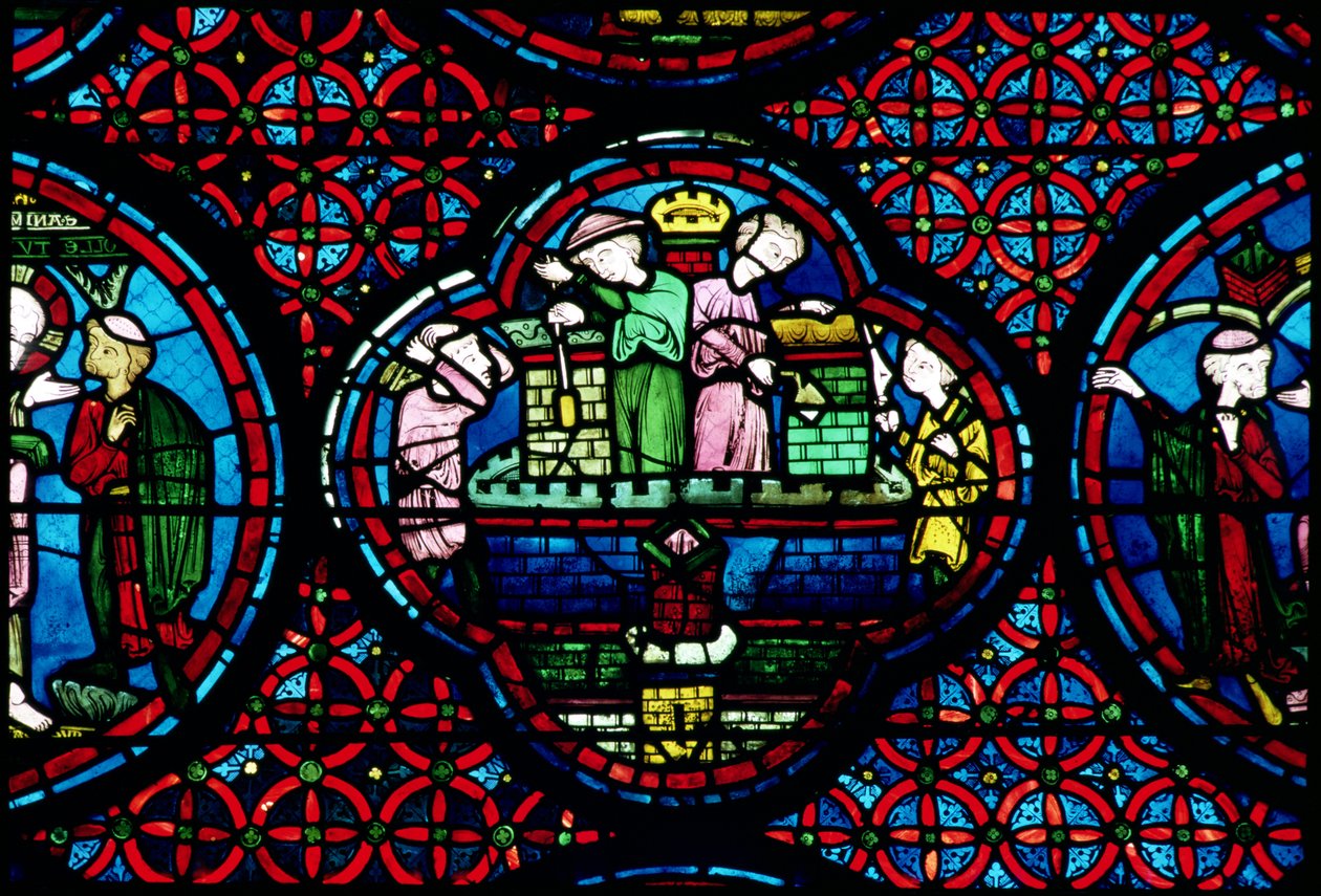 Építők munkában, 13. század alkotó: French School