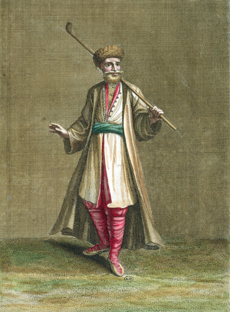 Bolgár jelmez, illusztráció: Recueil de Costumes du Levant, 1707-8 alkotó: French School