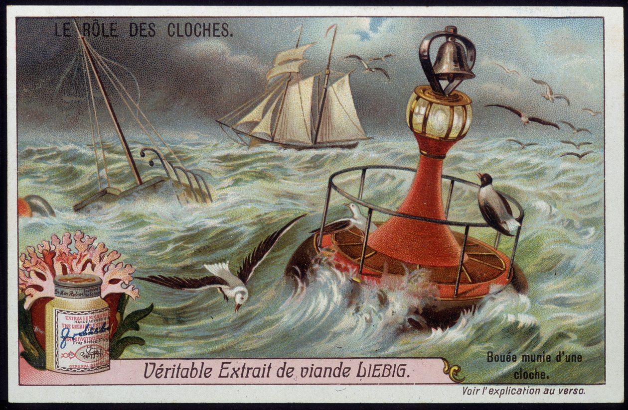 Bója csengővel a csónakok figyelmeztetésére - Liebig chromo alkotó: French School