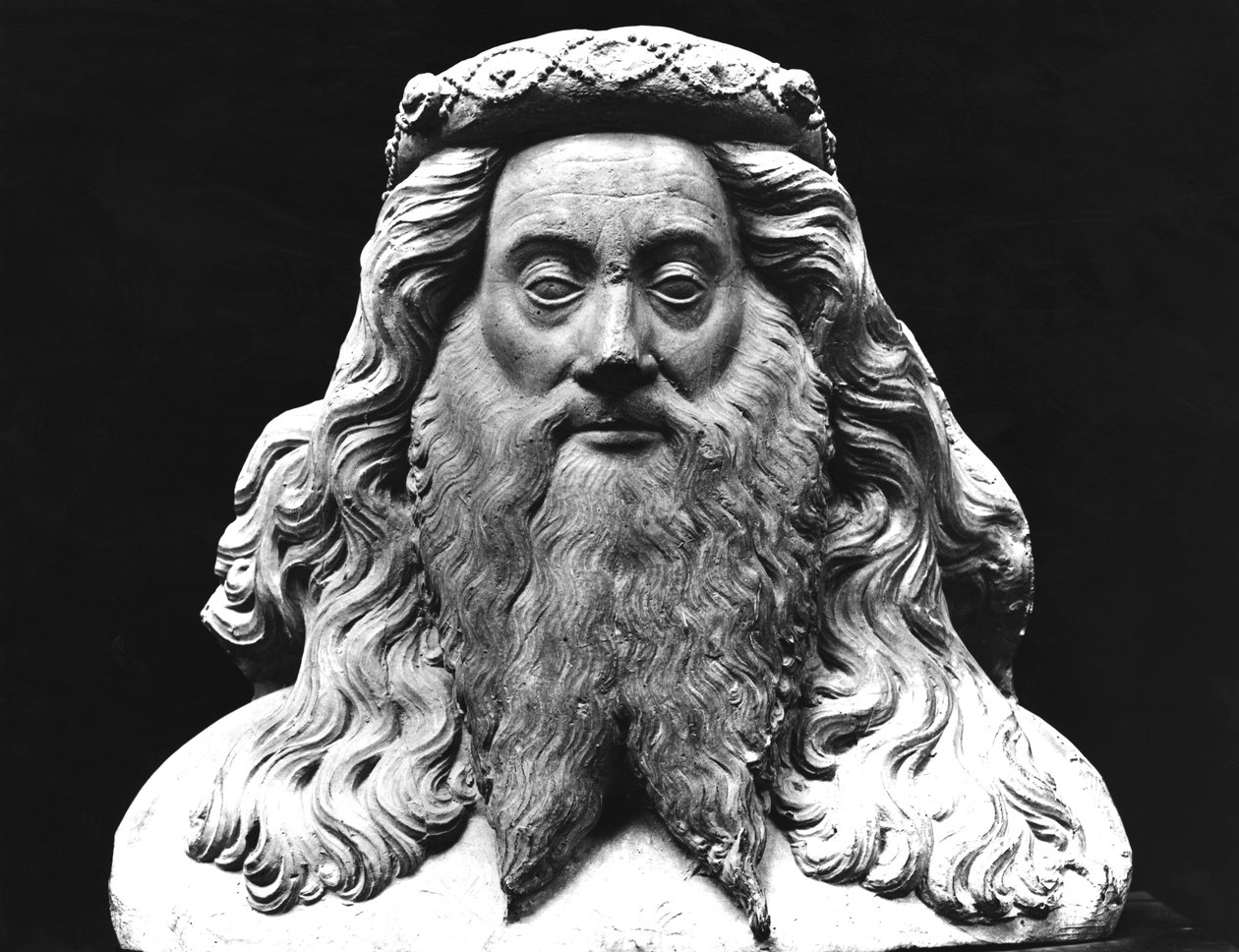 Mellszobor Jean II de Vienne († 1435), Pagny Seigneur temetkezési szobráról, becenevén hosszú szakáll, eredeti a 15. századból (gipszöntvény) alkotó: French School