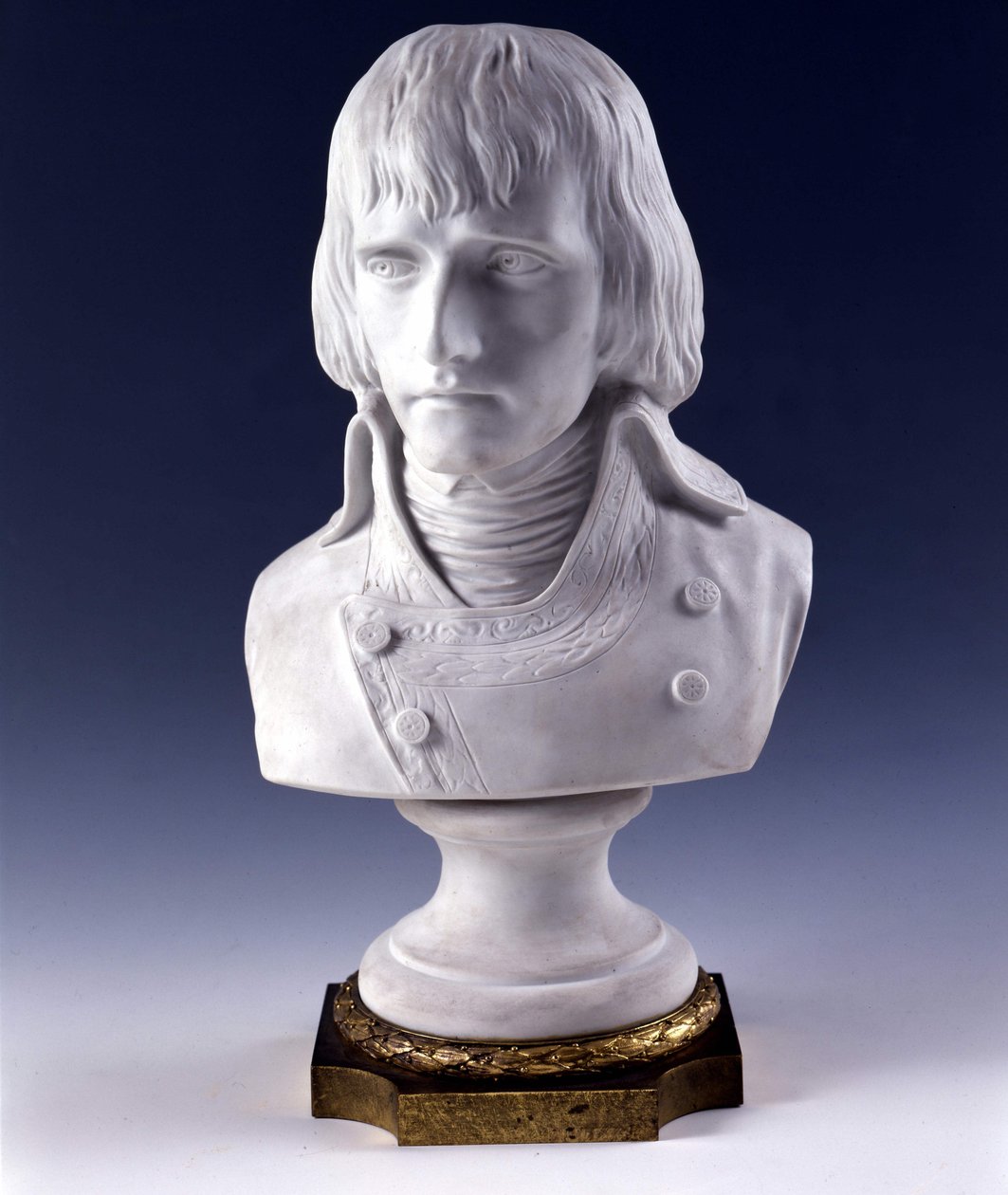 Bonaparte, a Francia Köztársaság első konzuljának mellszobra. 1801. Sevres császári manufaktúrája. A tegnap katonái gyűjtemény. Párizs 1802 alkotó: French School