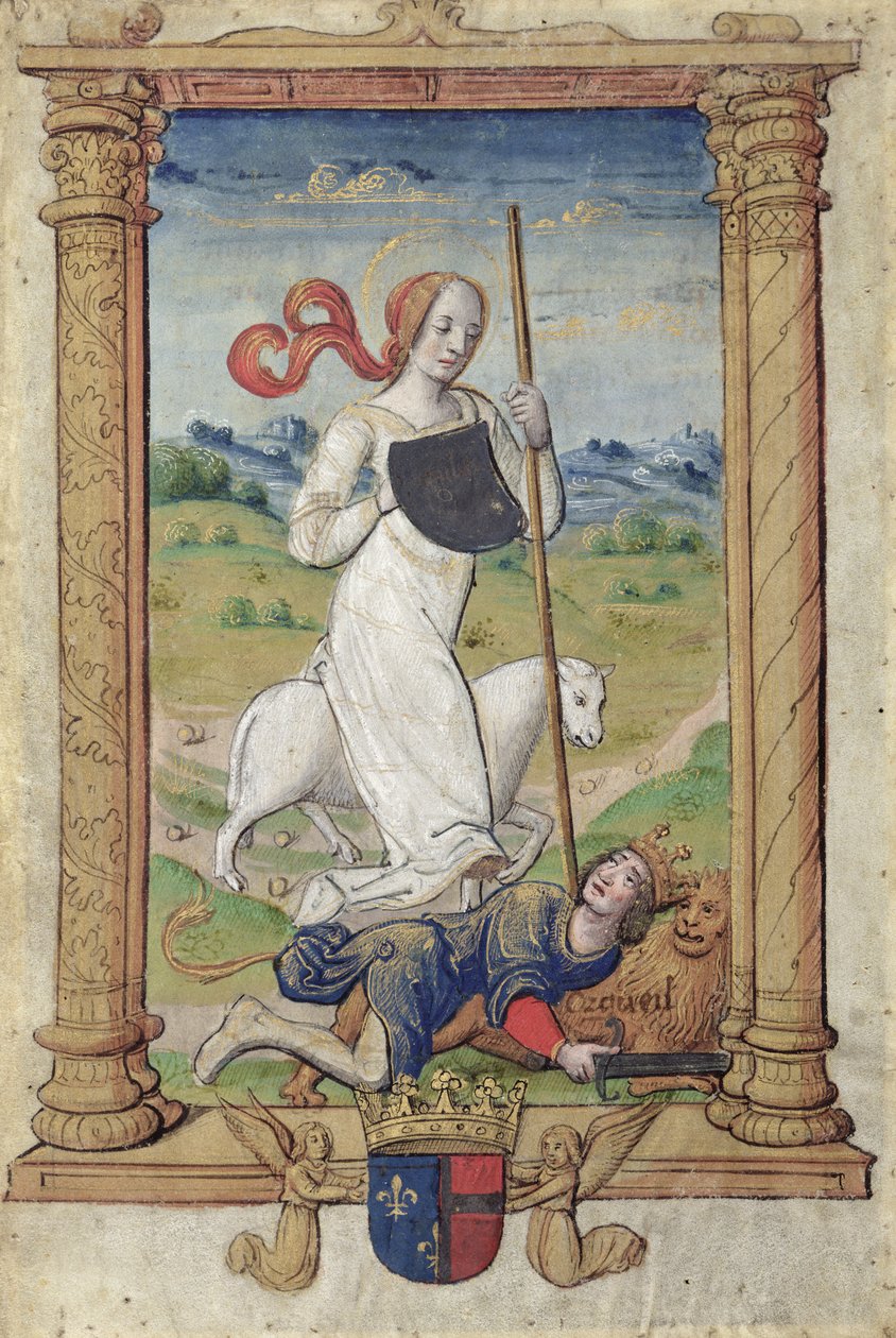 CL 22718A Humility Against Pride, a „Rondeaux des Vertus”-ból, Louis de Savoie számára készült alkotó: French School