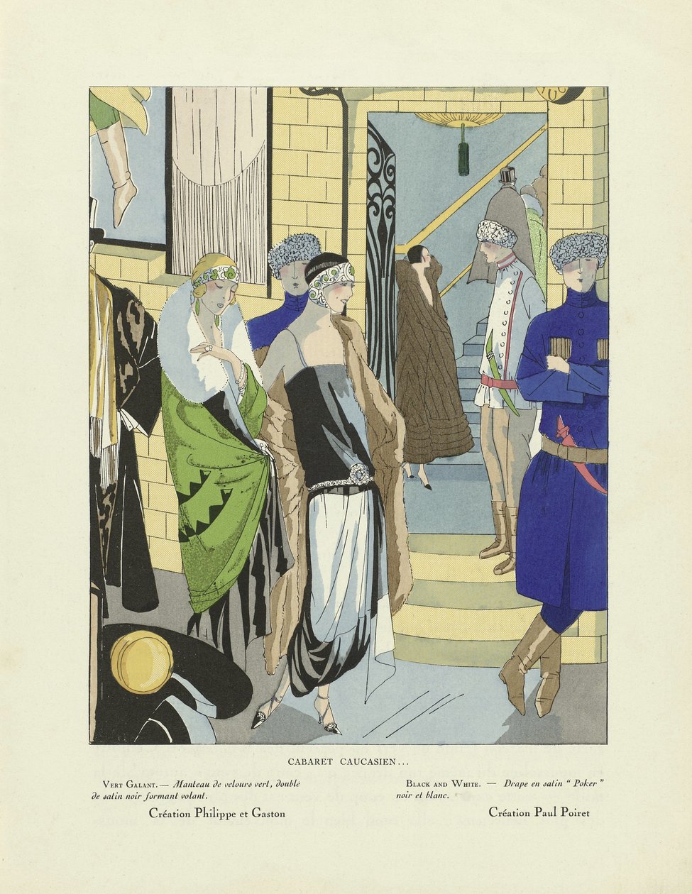 Cabaret Caucasien .., az Art-Gout-Beaute-ból, 1920-as évek (stencilnyomat) alkotó: French School
