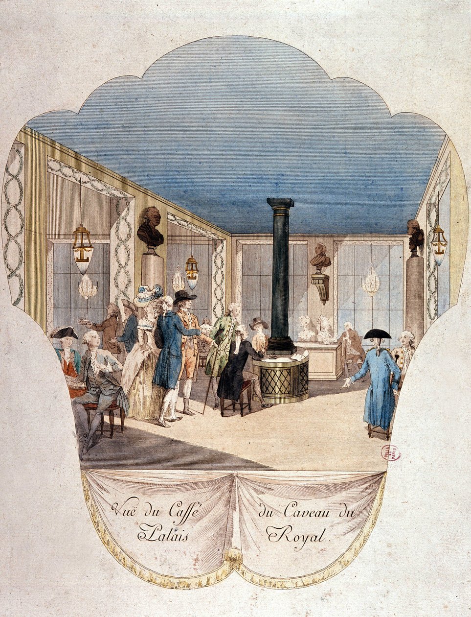 Cafe du Caveau du Palais Royal, Párizs alkotó: French School