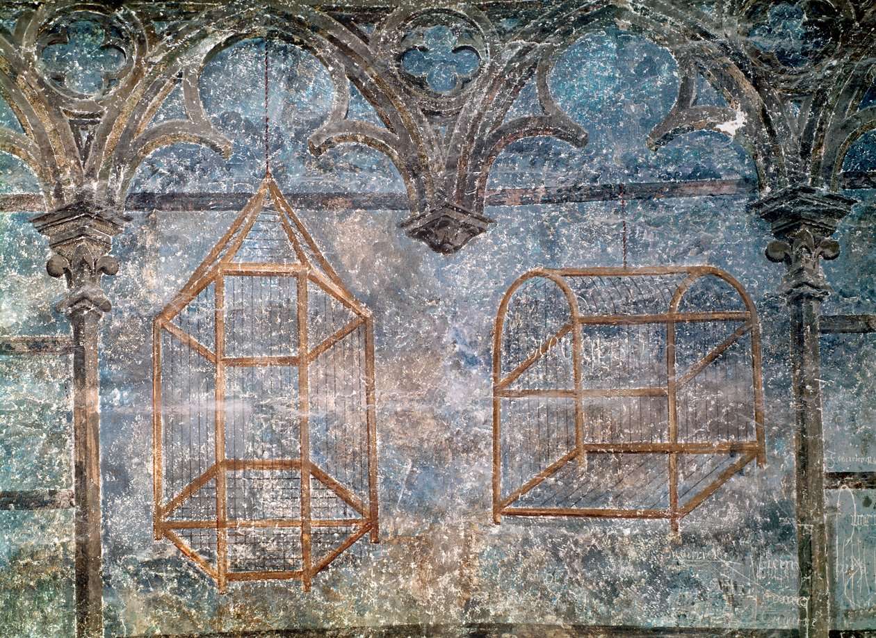 Ketrecek és építészeti részletek a pápai hálószobából, 1334-62 alkotó: French School