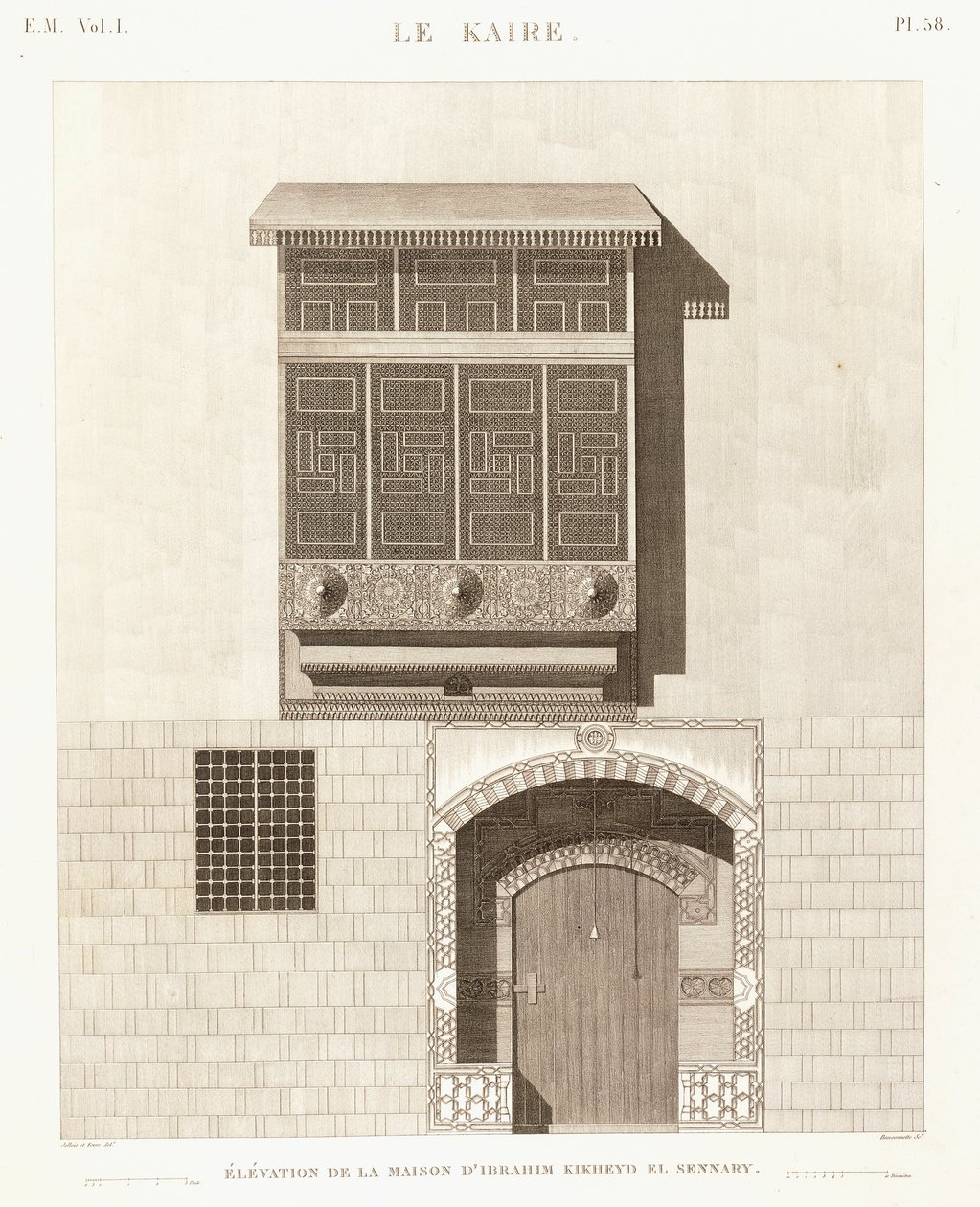 Kairó: Ibrahim Kikheyd el Sennary házának emelése alkotó: French School