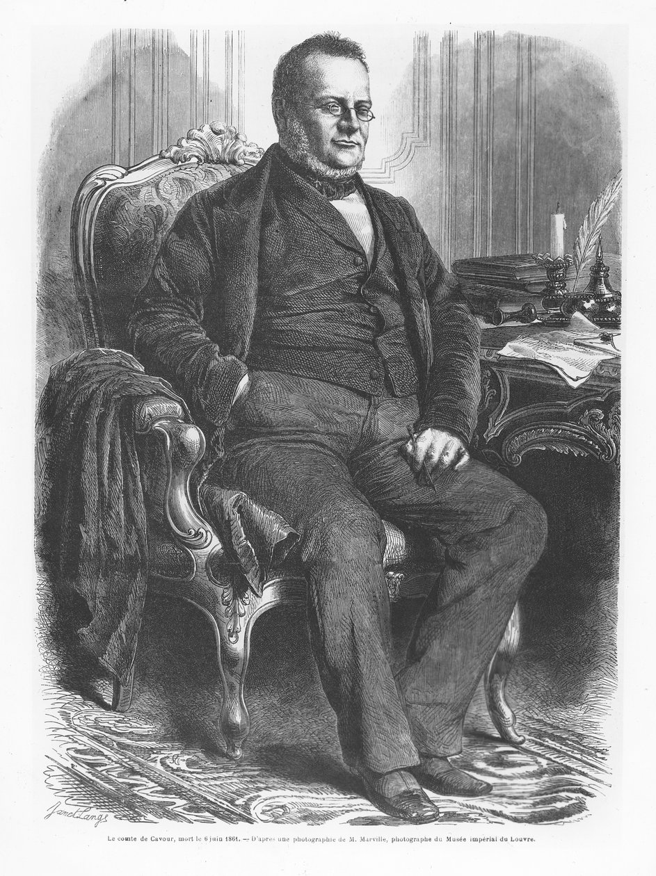 Camillo Benso, Cavour grófja (metszet) alkotó: French School