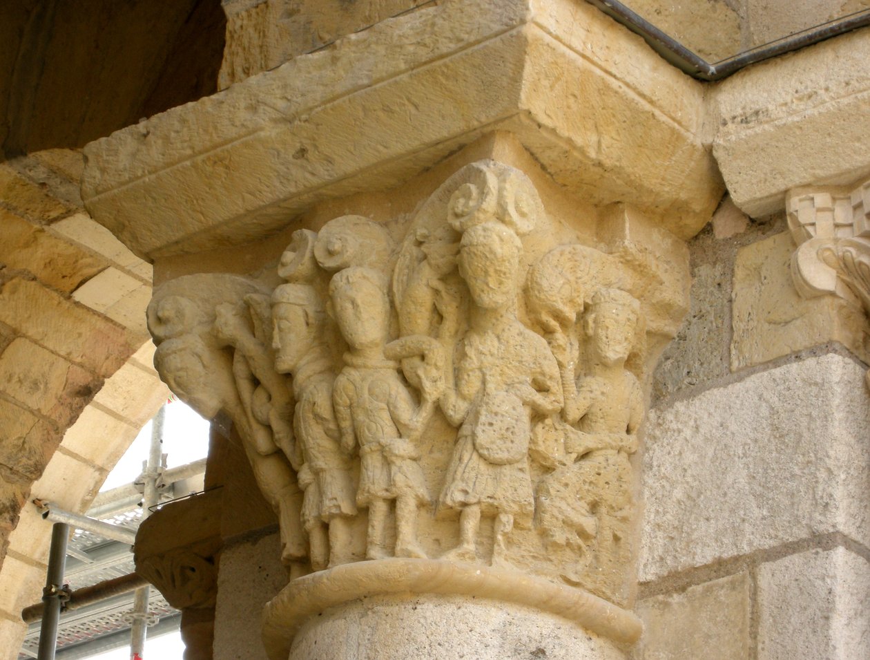 Férficsoportot ábrázoló tőke alkotó: French School