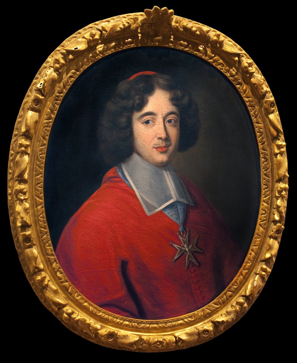 de Bouillon bíboros, Tournus apátja 1660-tól 1715-ig, a hotel dieu építésének kezdeményezője. Névtelen festészet, francia művészet 17. század. Hotel Dieu, Musee Greuze, Tournus. alkotó: French School