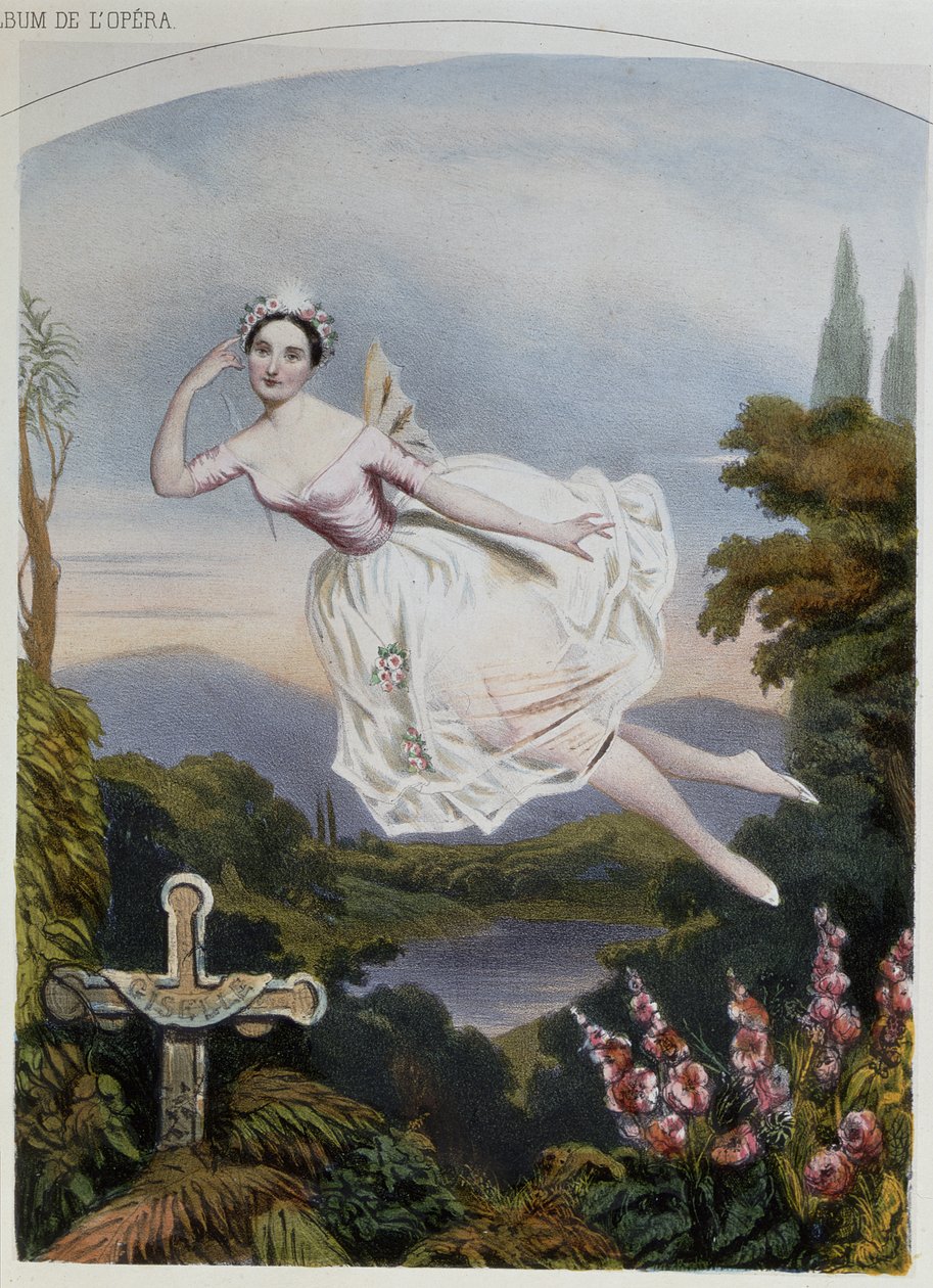 Carlotta Grisi (1819-99) Giselle szerepében, Adolphe Adam (1803-56) azonos című balettjéből alkotó: French School