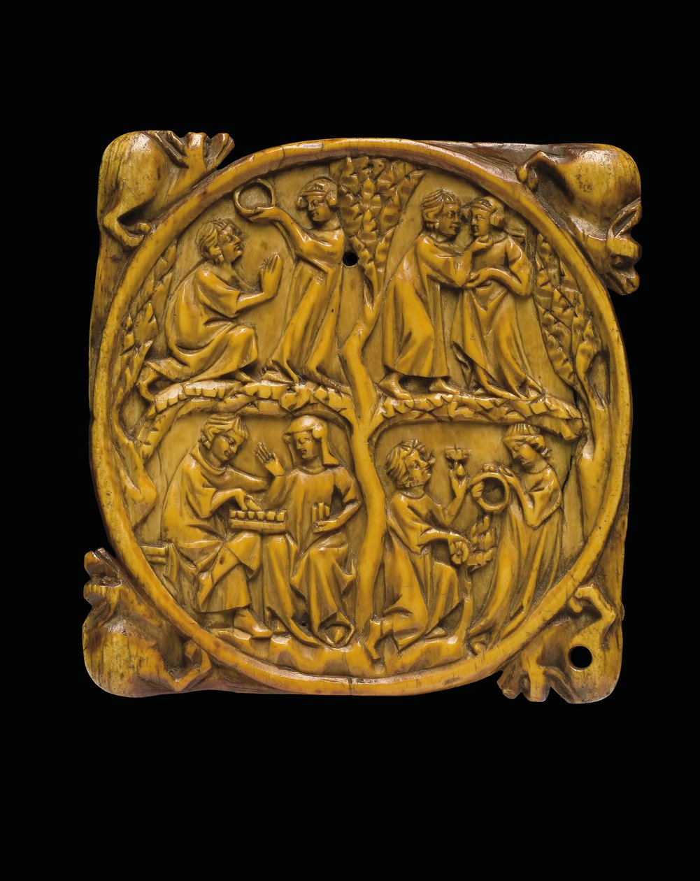 Faragott tükörborító, Párizs, 1310-20 körül alkotó: French School