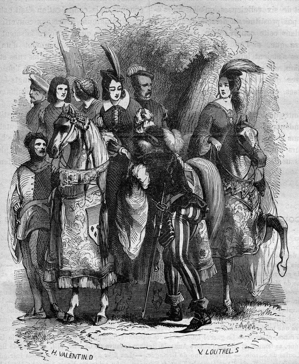 A Nesle-i torony esete: Marguerite burgundiai hercegnőt (1290-1315) és két nővérét (Jeanne és Blanche) házasságtöréssel vádolják – Vésett „A prostitúció és kicsapongás története a világ összes népénél az ókortól egészen idáig” alkotó: French School