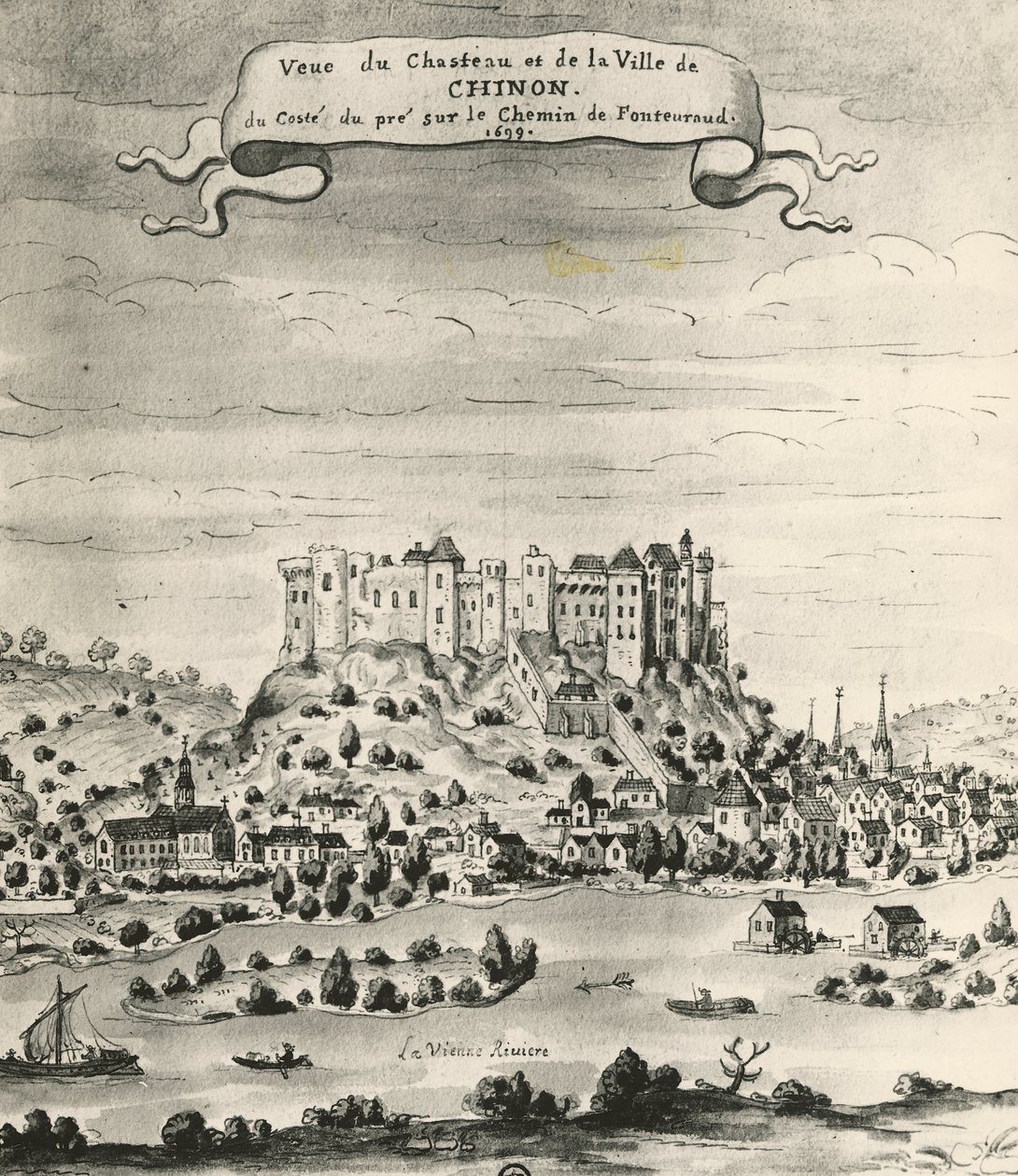 Chinon vára és városa alkotó: French School
