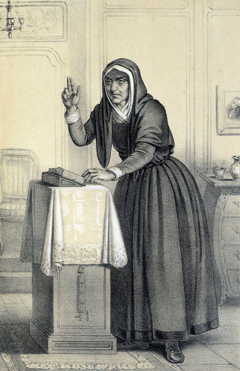 Catherine Théot – Albert Maurin „A francia forradalom történeti galériájában”, szerk. Párizs 1843 alkotó: French School