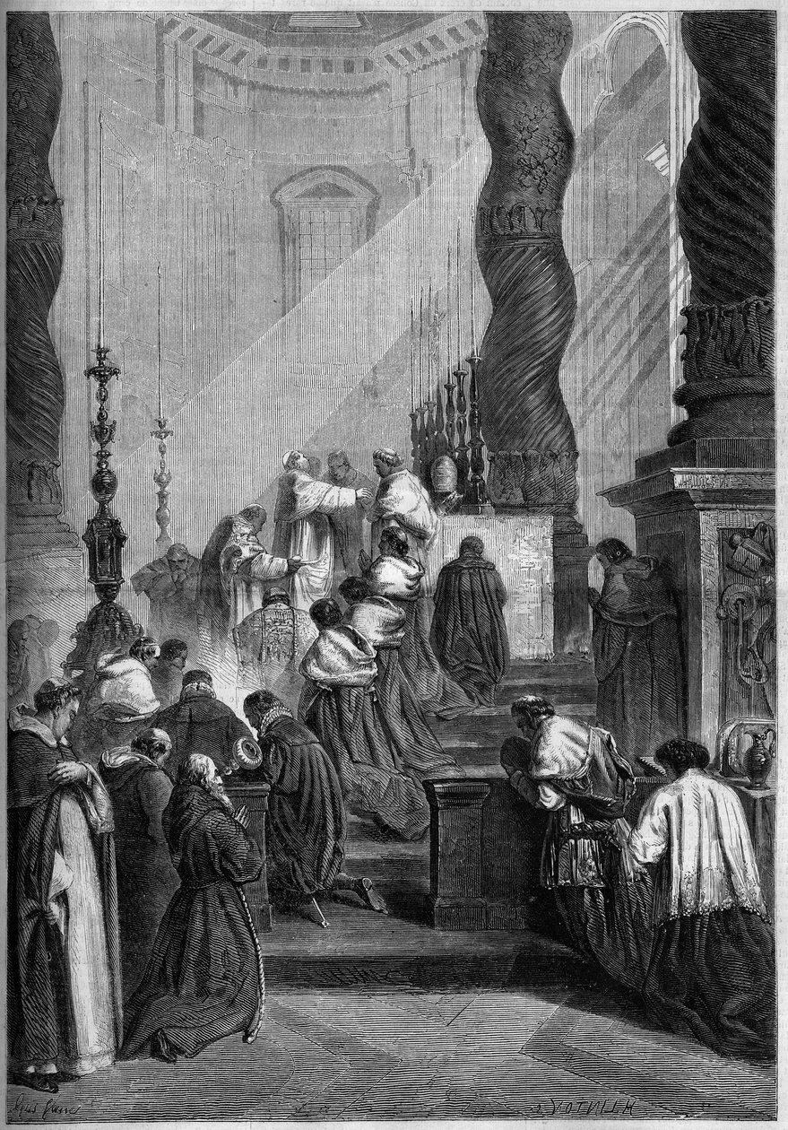 Katolikus szertartás – Húsvét – 1860: IX. Pius pápa (vagy Pio 9 alkotó: French School
