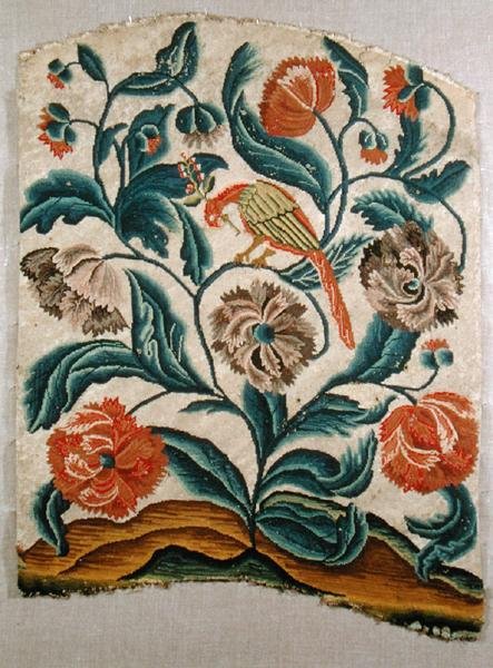 Széktámla, 1725-50 körül (hímzés vászonra) alkotó: French School