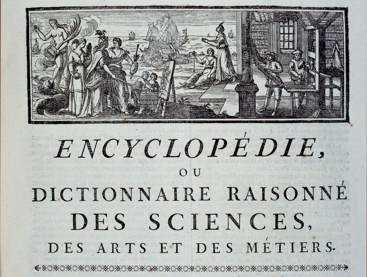 Diderot és Alembert enciklopédiájának fejezetvezetője alkotó: French School