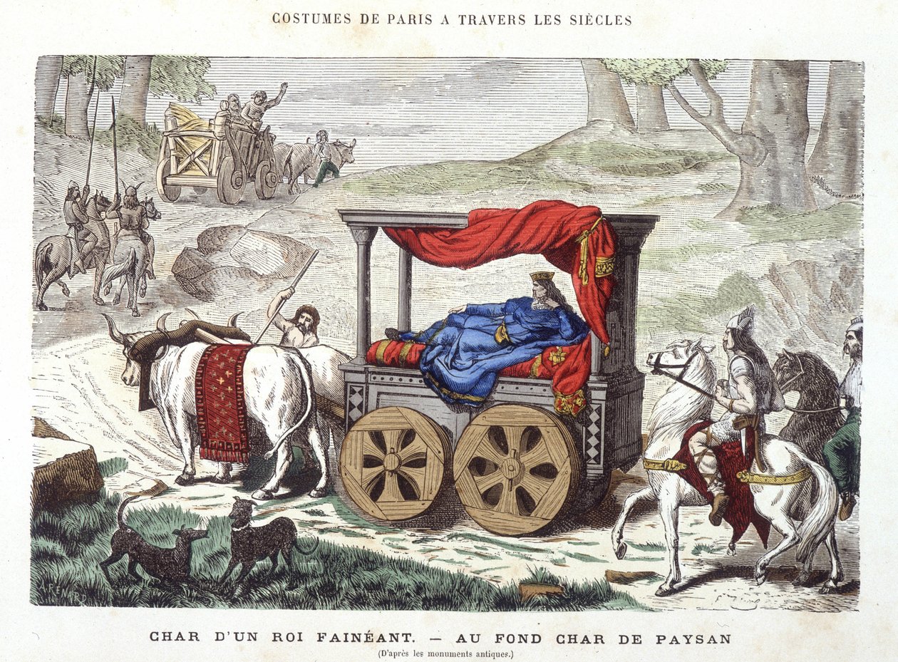Egy lusta király lovagja és egy parasztszekere – „Párizsban az évszázadokon át” 1881 alkotó: French School