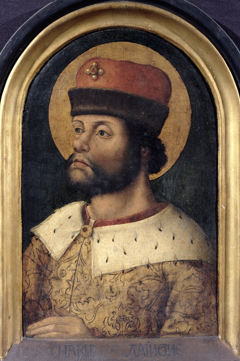Nagy Károly, Nagy Károly (742-814) a frankok királya, 1520 körül (olaj, tábla) alkotó: French School