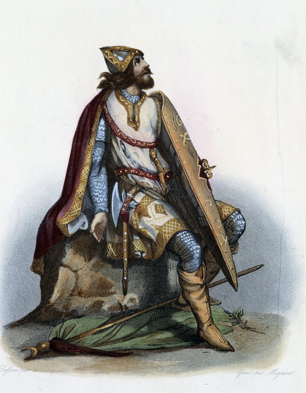 Charles Martel (688-741) Ausztrália hercege – a "" Le Plutarque francais"-ban, Mennechet, Párizs alkotó: French School