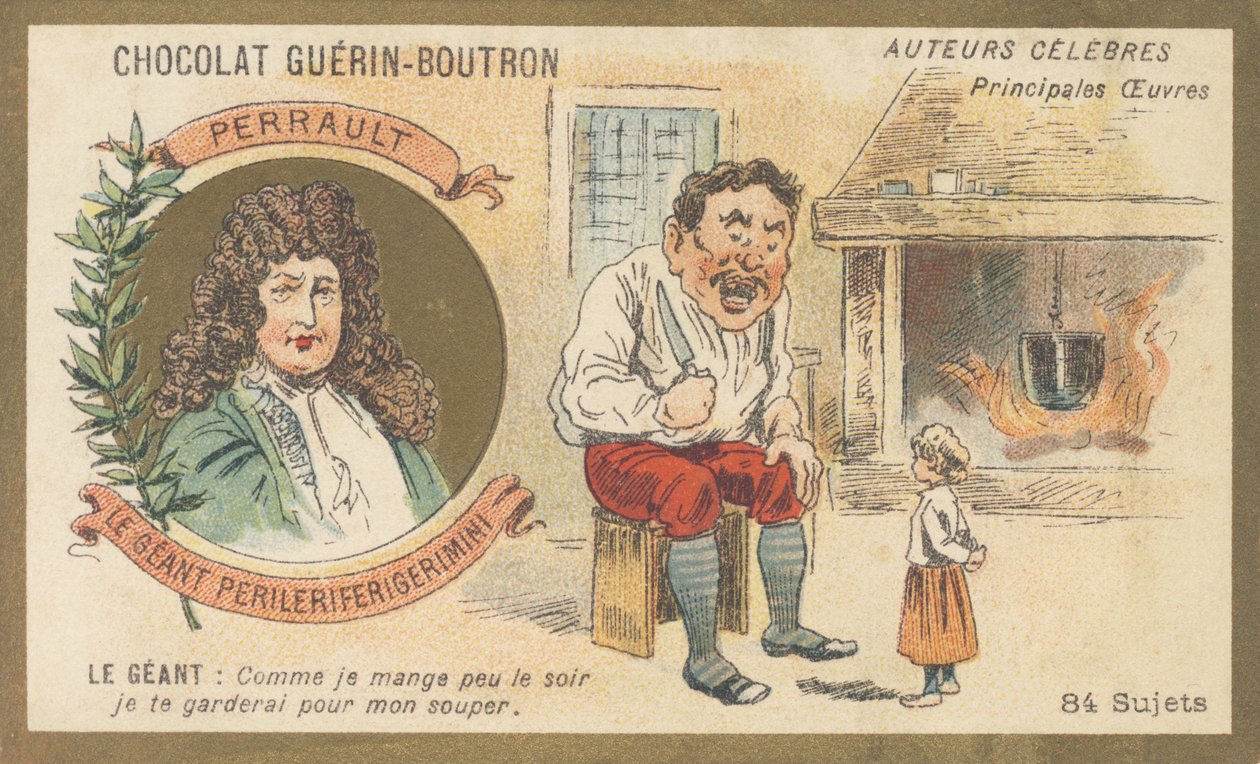 Charles Perrault (1628-1703), francia író, a „Le geant Perileriferigerimini” szerzője alkotó: French School