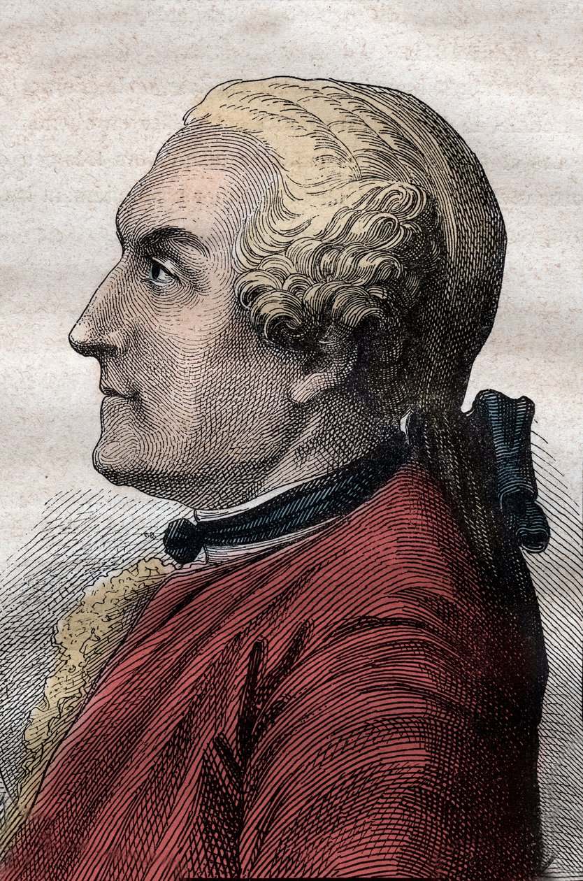 Charles de La Condamine (1701-1774) francia felfedező és tudós - Charles Marie de La Condamine (1701-1774), felfedező és francia tudós portréja - illusztráció a „18. századi tengerészgyalogosok” című könyvből. alkotó: French School