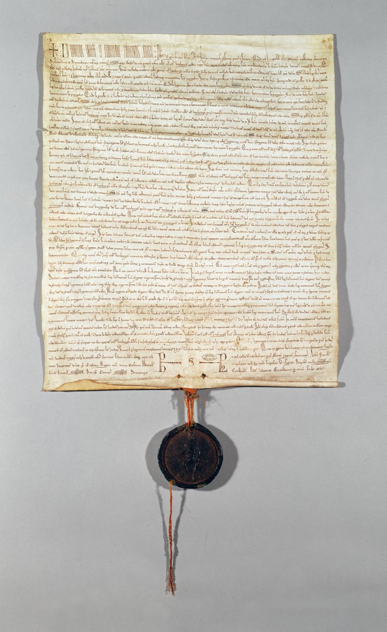 Philippe Auguste (1165-1223) 1209 (vellum) által kiadott Peronne Commune chartája alkotó: French School
