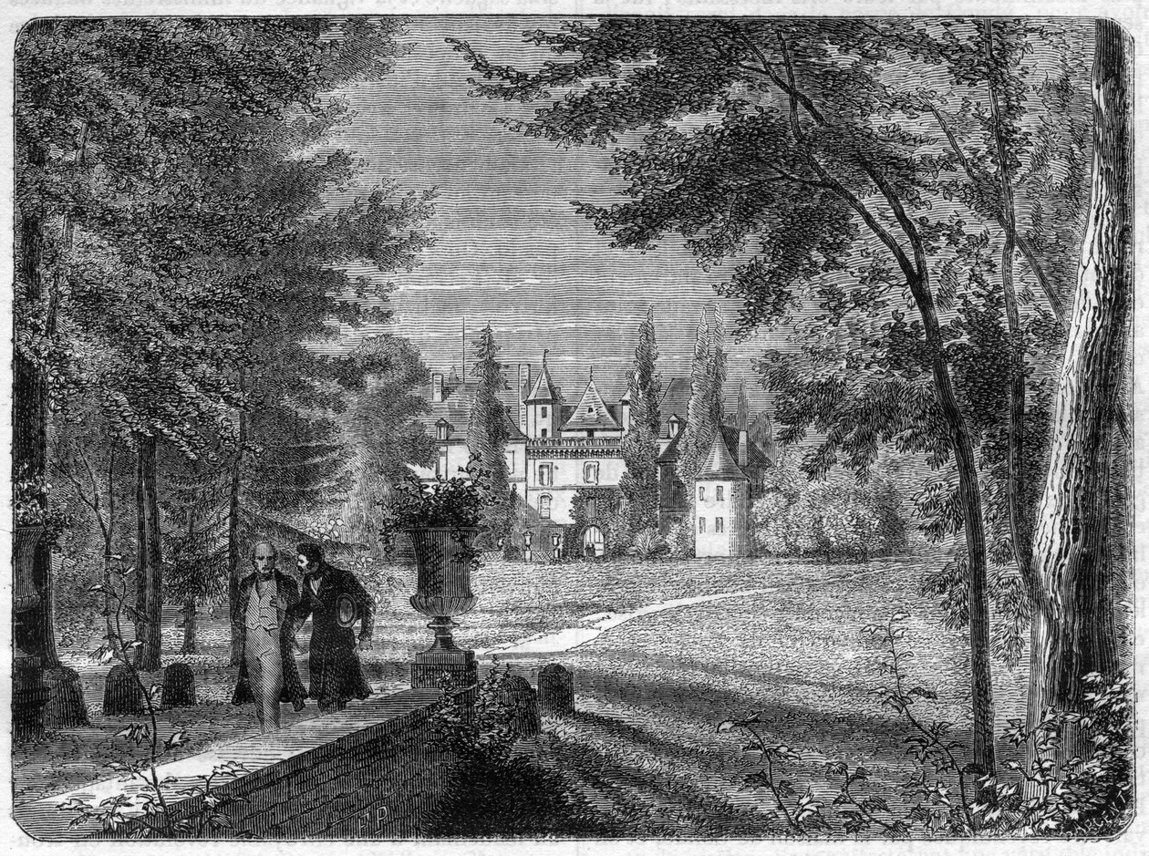 A Chateau de Savigny-sur-Orge (Savigny sur Orge) Louis, Nicolas DAVOUT (1770 - 1823) A Birodalom marsalljának rezidenciája - Adolphe Thiers „A birodalom története a konzulátus történetét követve” című művében -1879 - magángyűjtemény alkotó: French School
